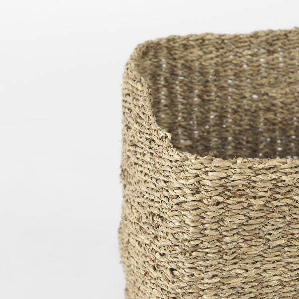 Copenhagen 15.7L x 15.7W x 15.7H (Set of 3) Medium Brown Square Twisted Seagrass Square Basket