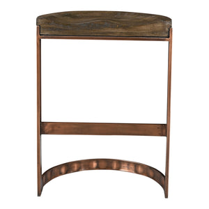 Moe's Bancroft Counter Stool in Grey with Copper Detailing