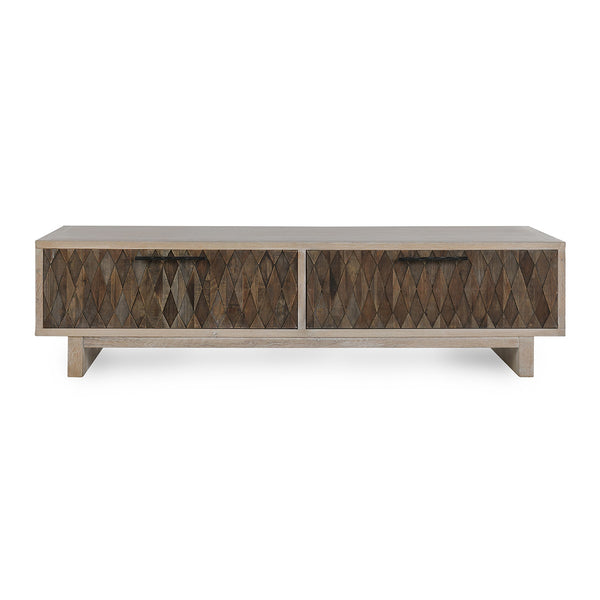 Anton Solid Wood Rectangle Coffee Table with Storage