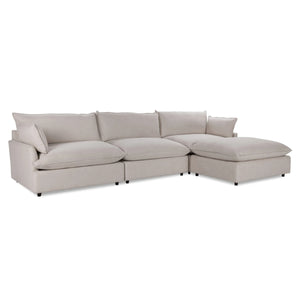 Caplan 4-Piece Modular Sectional in Dawn-Flax