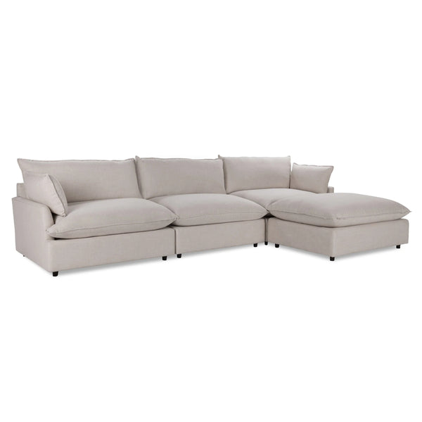 Caplan 4-Piece Modular Sectional in Dawn-Flax
