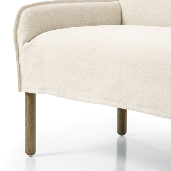 Addington Slipcover Bench in Brussels Natural