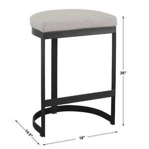 Ivanna Black Iron Counter Stool