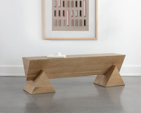 GREGOR BENCH - RUSTIC OAK