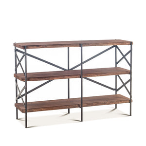 Organic Forge 56-Inch Horizontal Live Edge Bookshelf