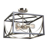 Corona CL15093 Semi Flush in Black & Polished Nickel