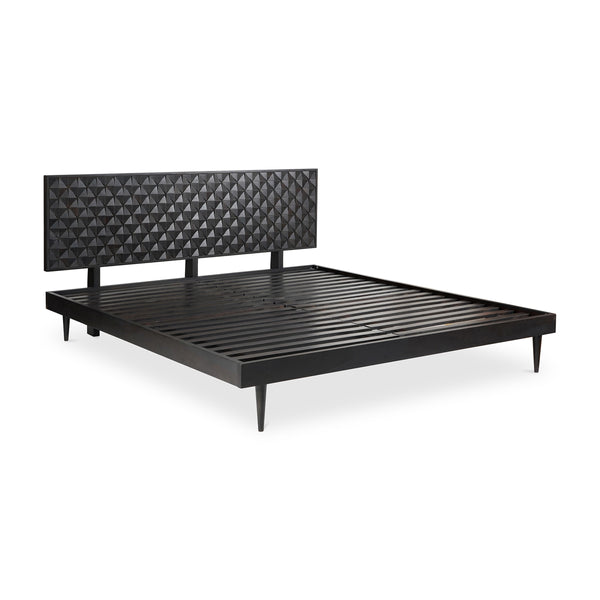 Moe's Pablo Queen Bed in Black Sheesham Wood
