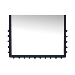 Figaro Floor Mirror with Finial Detail in Black