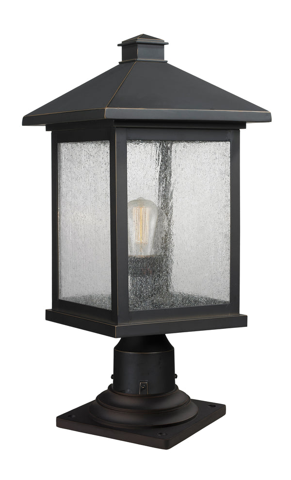 Portland 1 Light Outdoor Pier Mount Light in Oil Rubbed Bronze Finish