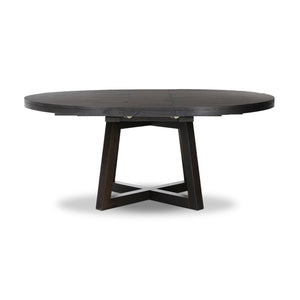 Eberwin Round Ext Dining Table - Dark Carbon