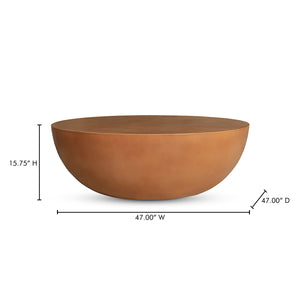 Moe's Insitu Coffee Table in Terracotta Red