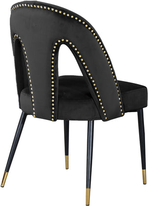 Kimberly Dining Chair In Black Velvet