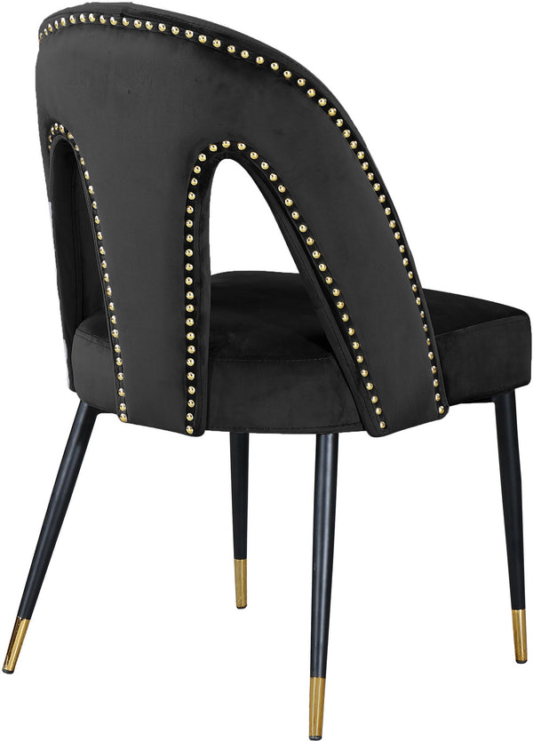 Kimberly Dining Chair In Black Velvet
