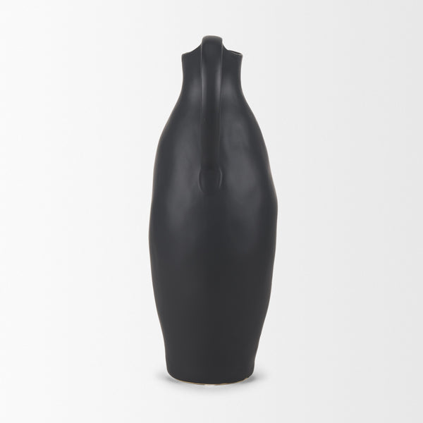 Valora Matte Black Ceramic Jug