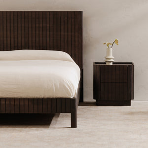 Moe's Povera Nightstand in Black Acacia
