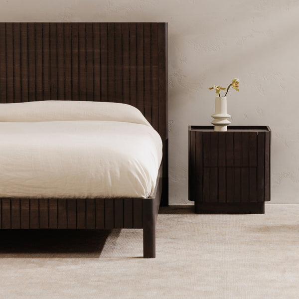 Moe's Povera Nightstand in Black Acacia