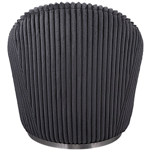 Crue Gray Fabric Swivel Chair