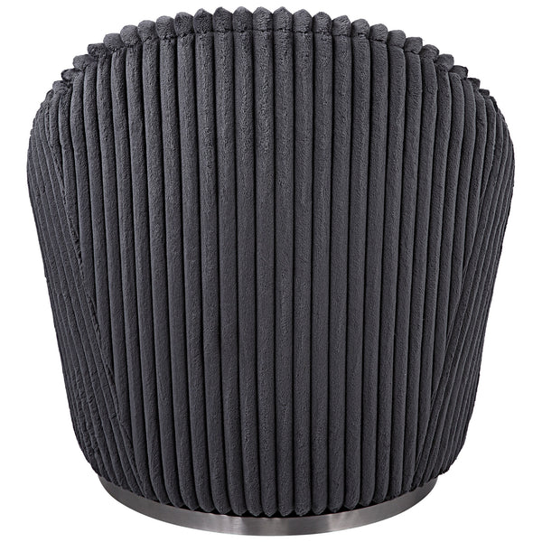 Crue Gray Fabric Swivel Chair