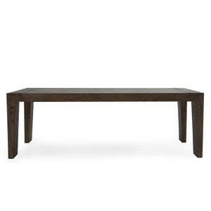 Troy Solid Wood Dining Table - Antique Brown