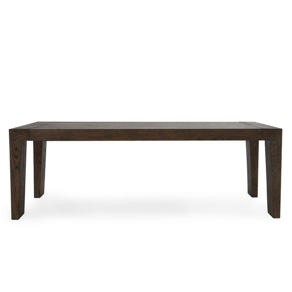 Troy Solid Wood Dining Table - Antique Brown