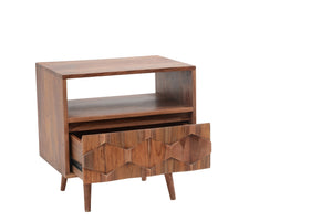 O2 Nightstand in Natural Sheesham Wood