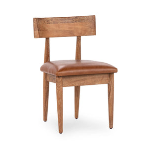 Alvaro Leather Dining Chair Set of 2 - Golden Wheat