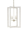 Arietta Chandelier In Mother of Pearl & Contemporary Silver Leaf