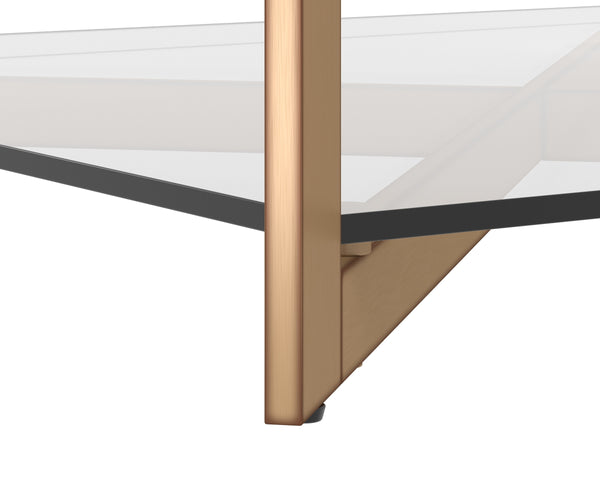 XAVIER COFFEE TABLE - SQUARE - ANTIQUE BRASS