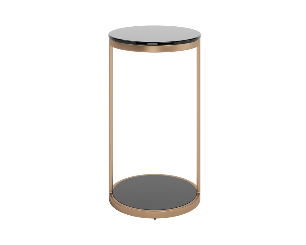 BENJAMIN END TABLE - ANTIQUE BRASS