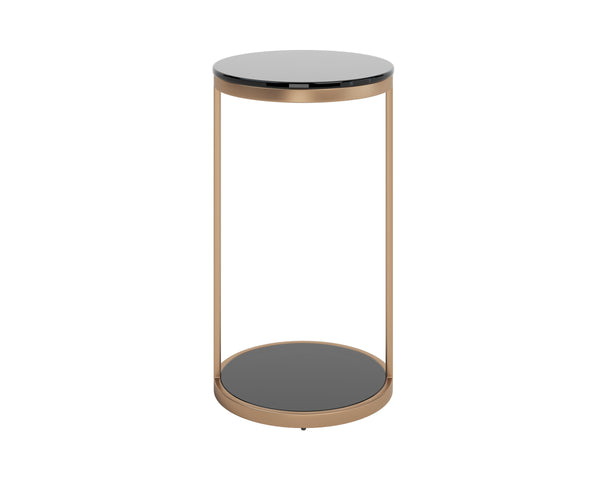 BENJAMIN END TABLE - ANTIQUE BRASS