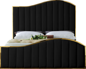 Ethel King Bed In Black Velvet