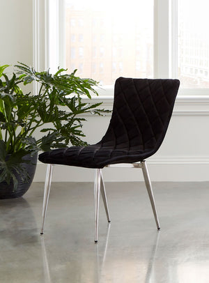 Cayman Dining Chair, Black Velvet