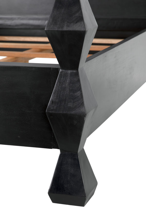 Brancusi Bed, Queen, Hand Rubbed Black