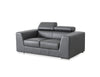 Icon Loveseat in dark grey premium leather