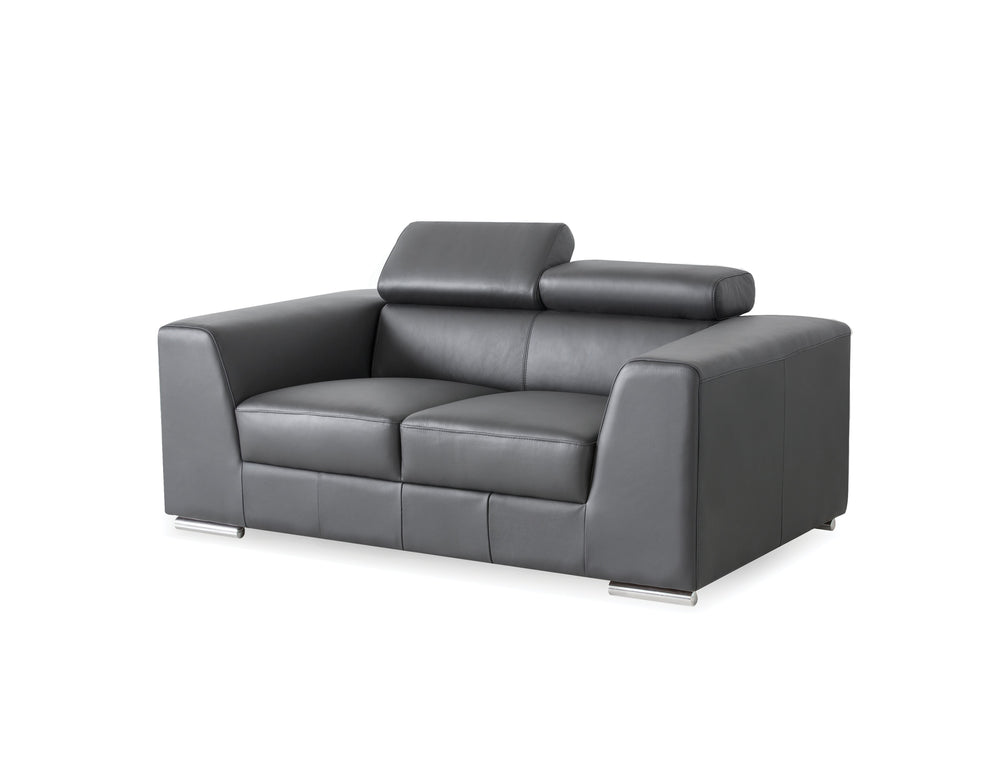 Icon Loveseat in dark grey premium leather