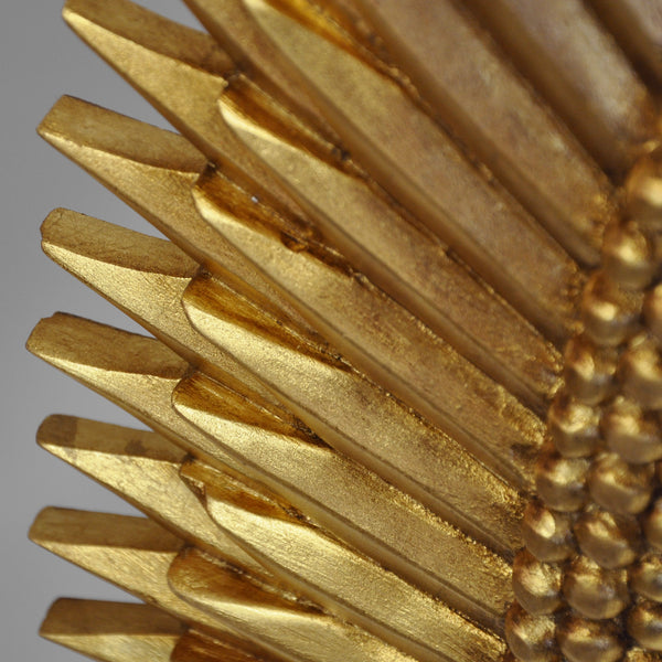 OVAL STARBURST MIRROR IN GOLD LEAF