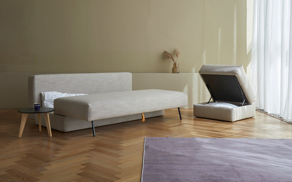 CORNILA OTTOMAN in KENYA GRAVEL FABRIC 579