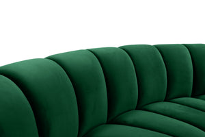 Lynda 2pc. Modular Sectional In Green Velvet
