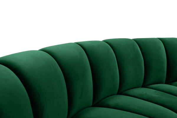 Lynda 2pc. Modular Sectional In Green Velvet
