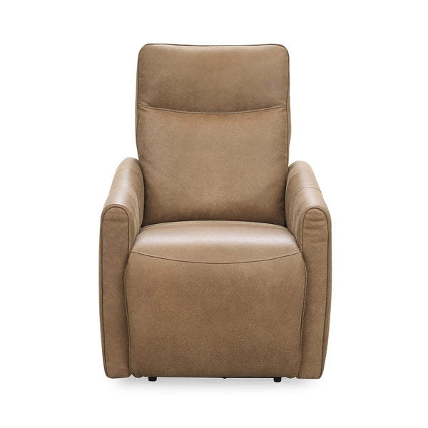 Vivica Leather Power Recliner in Toffee Finish