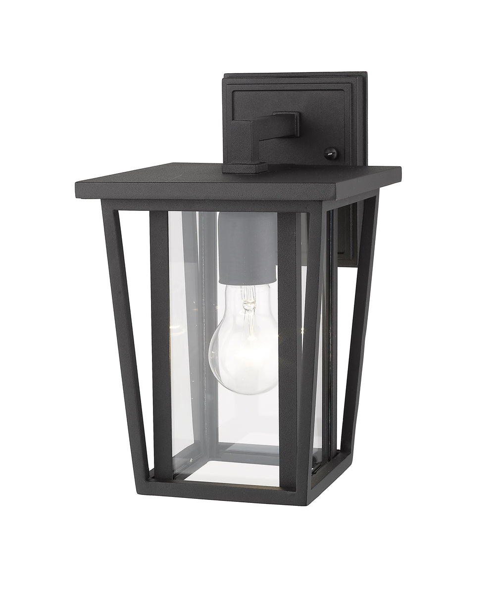Seoul 1 Light Outdoor Wall Sconce in Black Finish