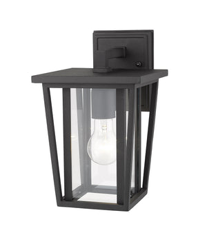 Seoul 1 Light Outdoor Wall Sconce in Black Finish