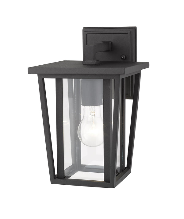 Seoul 1 Light Outdoor Wall Sconce in Black Finish