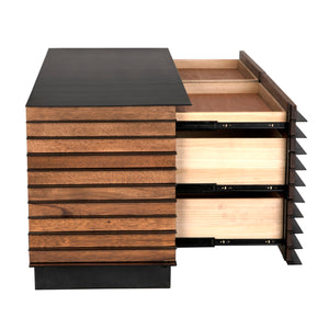Elevation Sideboard, Dark Walnut and Iron