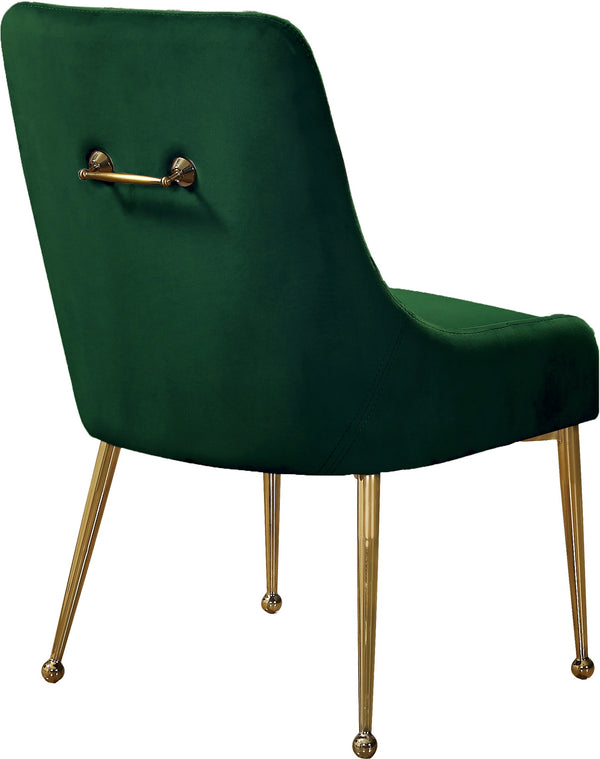 Irvin Dining Chair In Green Velvet