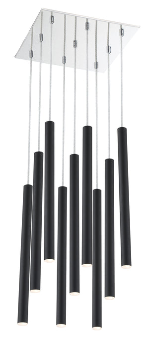 Forest 9 Light Island/Billiard in Chrome Finish