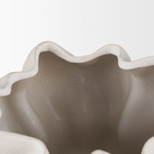 Vanna Sculptural Cream Glazed Ceramic Vase