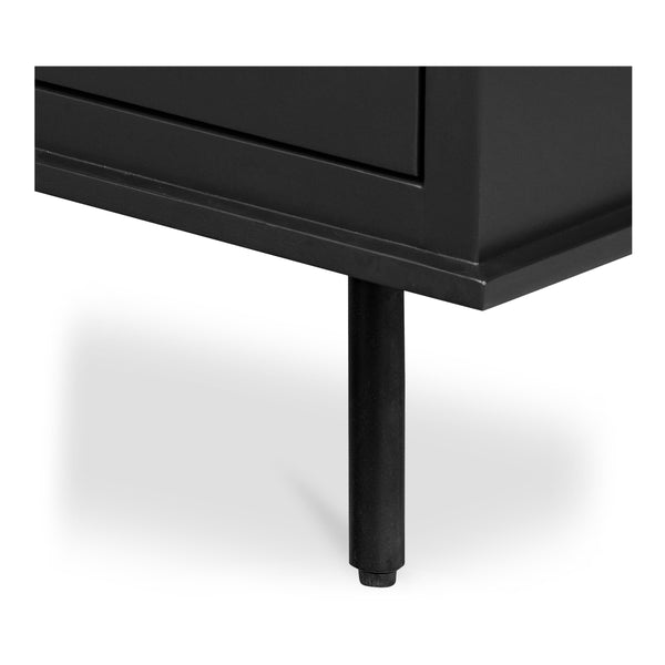 Reagan 6 Drawer Dresser Black with Metal Handles