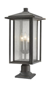 Aspen 3 Light Outdoor Pier Mounted Fixture in Oil Rubbed Bronze Finish
