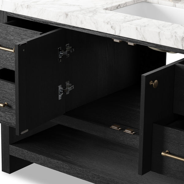 Anthem Single Wide Vanity - Black Wash Oak Veneer